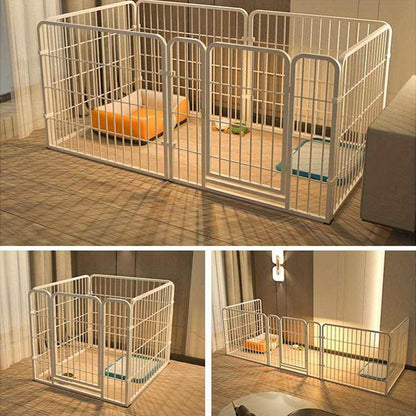 [Spacious Metal Dog Pen] Spacious Metal Dog Pen | 6-Panel Detachable Pet Pen, Small And Medium Exercise Pen, Easy to Assemble - Versatile Shape for Dogs, Rabbits, Ducks And Other Small And Medium Animals, 120 X 60 X 60Cm