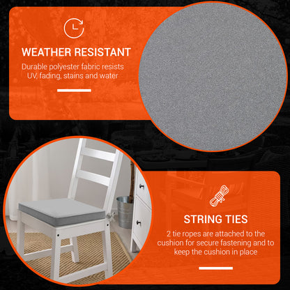 Chair Cushions with Ties for Indoor & Outdoor Use – Comfortable Seat Pads for Dining Chairs, Garden, Patio, Balcony & Café Furniture – Durable Polyester Fabric, Soft Support & Easy Care Design