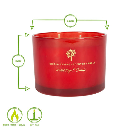 Nicola Spring Scented Candle - 130g/350g - Natural Soy Wax Candles Relaxing Fragrance Gift Set Aromatherapy Candle