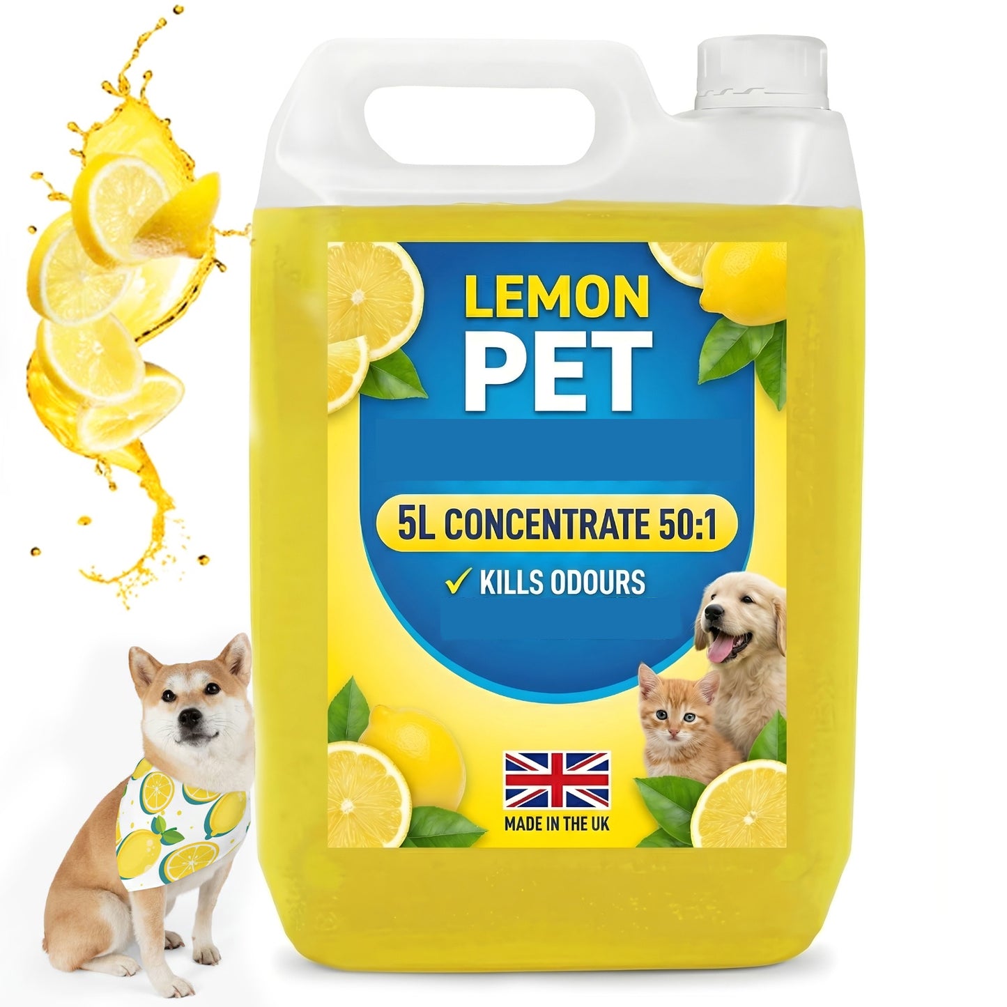 Lemon Powerful Concentrated Cleaner Breaks Down Unwanted Odours & Smells (5 Litre)