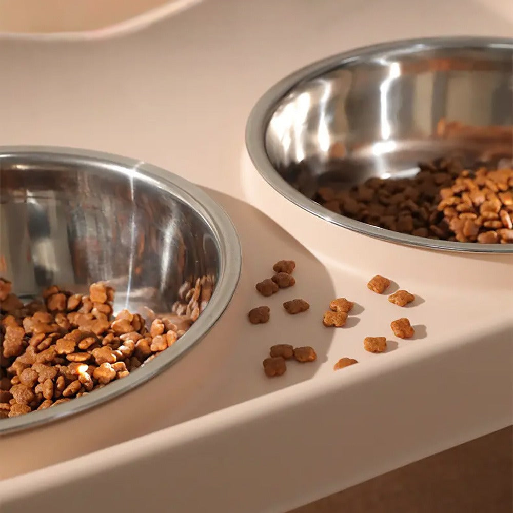 Raised Dog Feeding Station with 2 Stainless Steel Bowls – Adjustable Height Elevated Dog Bowl Stand, Non-Slip Base, Ideal for Large Dogs & Joint Support