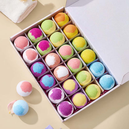 12/24 pcs Bath Bomb Gift Set,andIngredients Bubble Bath Bombs Ideal Birthday Easter for Boys & Girls