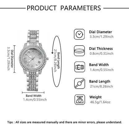 [Elegant Stylish Watch] 3pcs Elegant Stylish Women's Quartz Watch Set - Daily Wear, Parties, Valentine's Day, Easter, Christmas, New Year's, Halloween, Gift for Friends and Family