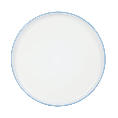 *** NEW *** Waterside 16pcs Pastel 2tone Blue Stoneware Dinner Set; 4 Dinner Plates, side Plates, Deep Bowls and Mugs