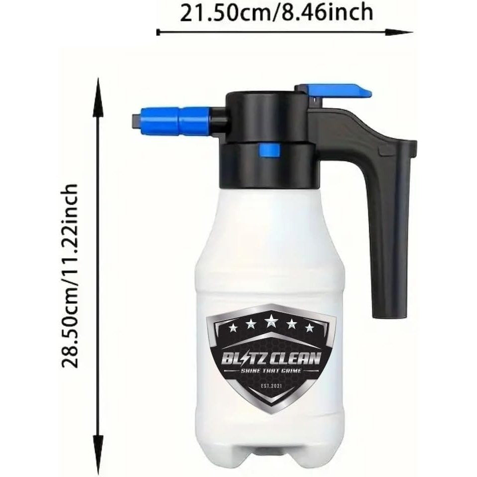 Snow Foam Plus Rechargeable Automatic Snow Cannon Sprayer Gun For Car Van Caravan 5L Super Thick Pre Wash Pressurised Snow Cannon Lance Kit No Jet/Pressure Washer Needed