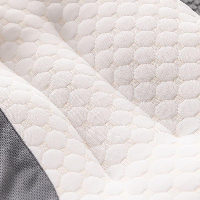 2pcs Soft Low Pillows, Soft Slim Pillow, Medium Thickness Pillow, Modern Zipper Design, Hotel-Quality Polyester Filling, White & Gray, Perfect for Home Bedroom Decor, Christmas & New Year Gift