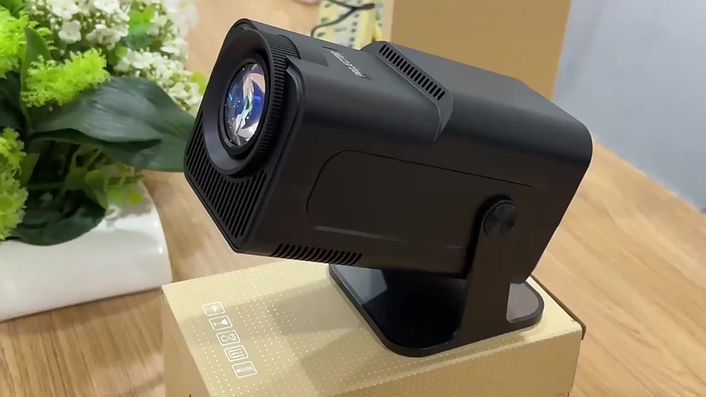Mini Smart Portable Projector Supports 4K Video Decoding, Native 1080P, Runs Android 11, And Supports WiFi 6 And Wireless 5.0, Wireless 5.4, Dual-band, And HDTV/USB/AV Input, Making It Suitable For Home Theaters