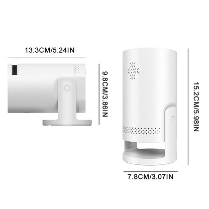 Projector Portable Mini Projector Wireless Connection with Speakers For Phone Movies, without built-in app, Dual 200 ANSI Allwinner Home Cinema Office Projetors High-definition Decoding Video, Cast High Definition Large Screen Movies, Cast High Definition