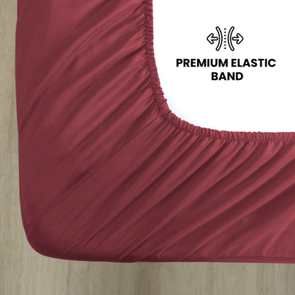Waterproof Fitted Bed Sheet Deep Pocket Mattress Protector Cover | Soft Breathable Noiseless Fitted Sheet for Bedroom, Hotel & Home | Machine Washable Elastic Bed Cover Fits Up to 30cm Mattress