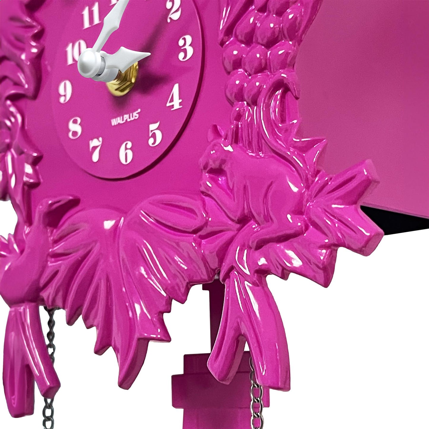 Cuckoo Clock Wall Battery Operated Pendulum – Vintage Chiming Bird Flapping Volume Adjustable – Black Forest Style Wall Clock for Living Room Office Home Décor
