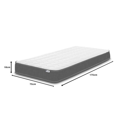 Hybrid Spring Mattress 18CM Deep Memory Foam Open Coil Kids Single Double King All Sizes UK Made BS7177