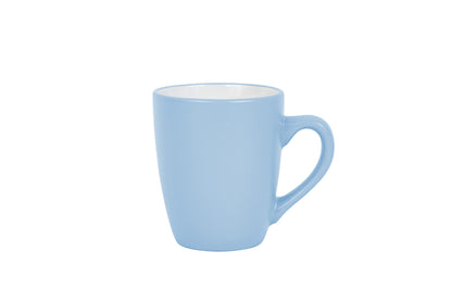 *** NEW *** Waterside 16pcs Pastel 2tone Blue Stoneware Dinner Set; 4 Dinner Plates, side Plates, Deep Bowls and Mugs