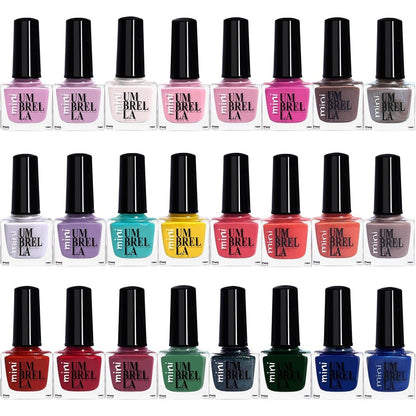 24 x Nail Polish Set - 24 Different Colours, 5 ml Glossy, Pastel, Glitter, Matte & Metallic Finish ( Set B )