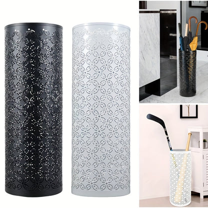 Metal Umbrella Holder Stand Home Storage Rack Rain Water Drip Tray Stick