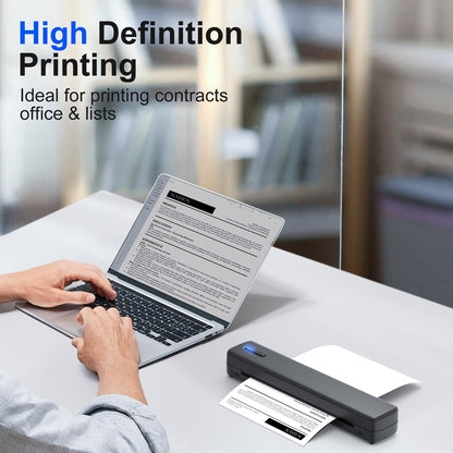 D810B Portable Inkless Thermal Printer - A4 Size, Prints Documents And Labels, Wireless Connection, USB Charging, Perfect For Travel And Office Use, Compatible With IOS And Android, Ideal Gift For Tattoo Artists And Business Professionals