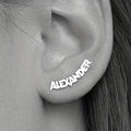 Personalised Name Stud Earrings - product view 1