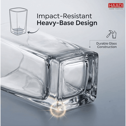 Set of 6 Drinking Glasses – 265ml Clear Glass Tumblers for Water, Juice & Beverages