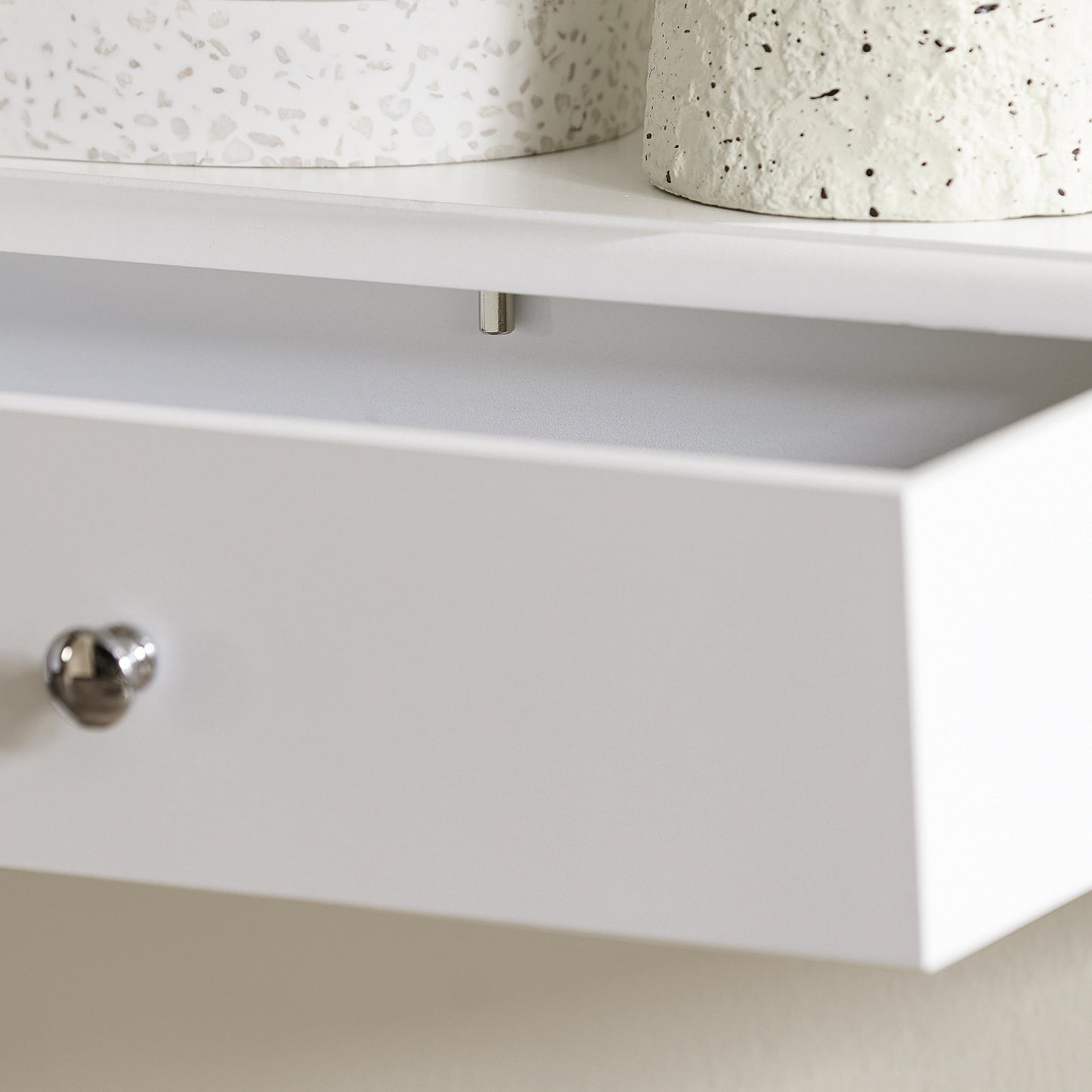 1pc Wall Shelf with 3 Drawers - Modern Suspension Shelf for Entrance, Living Room, Kitchen And Bedroom - White 94X15X10Cm - GSH54-M-X