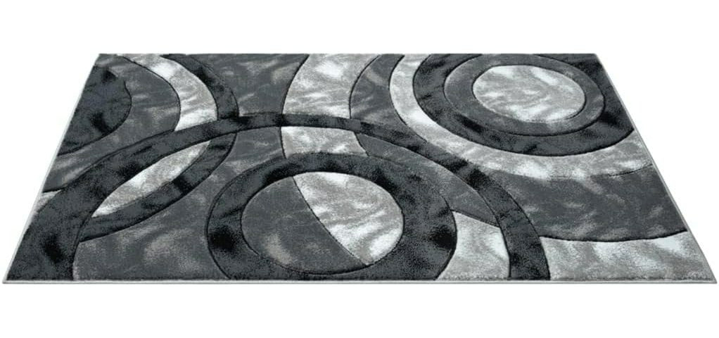 1pc Shaggy Rug – Retro Circle Pattern Dense-Pile Design – Super Soft, Non-Shed, Durable – Ideal for Bedroom, Living Room, Kitchen & Indoor Flooring
