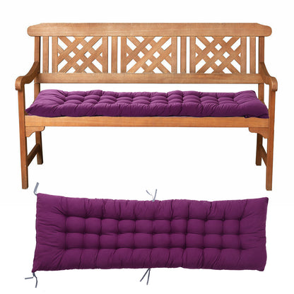 Garden Bench Cushion Chair Cushion, Sun Lounger Cushion Pads 160*50*8cm Thick Garden Recliner Chair Replacement Anti-Slip Cushion Sunbed Cushion 2 3 Seater Seat Pad for Porch Swing Patio Lawn Various Colour Options