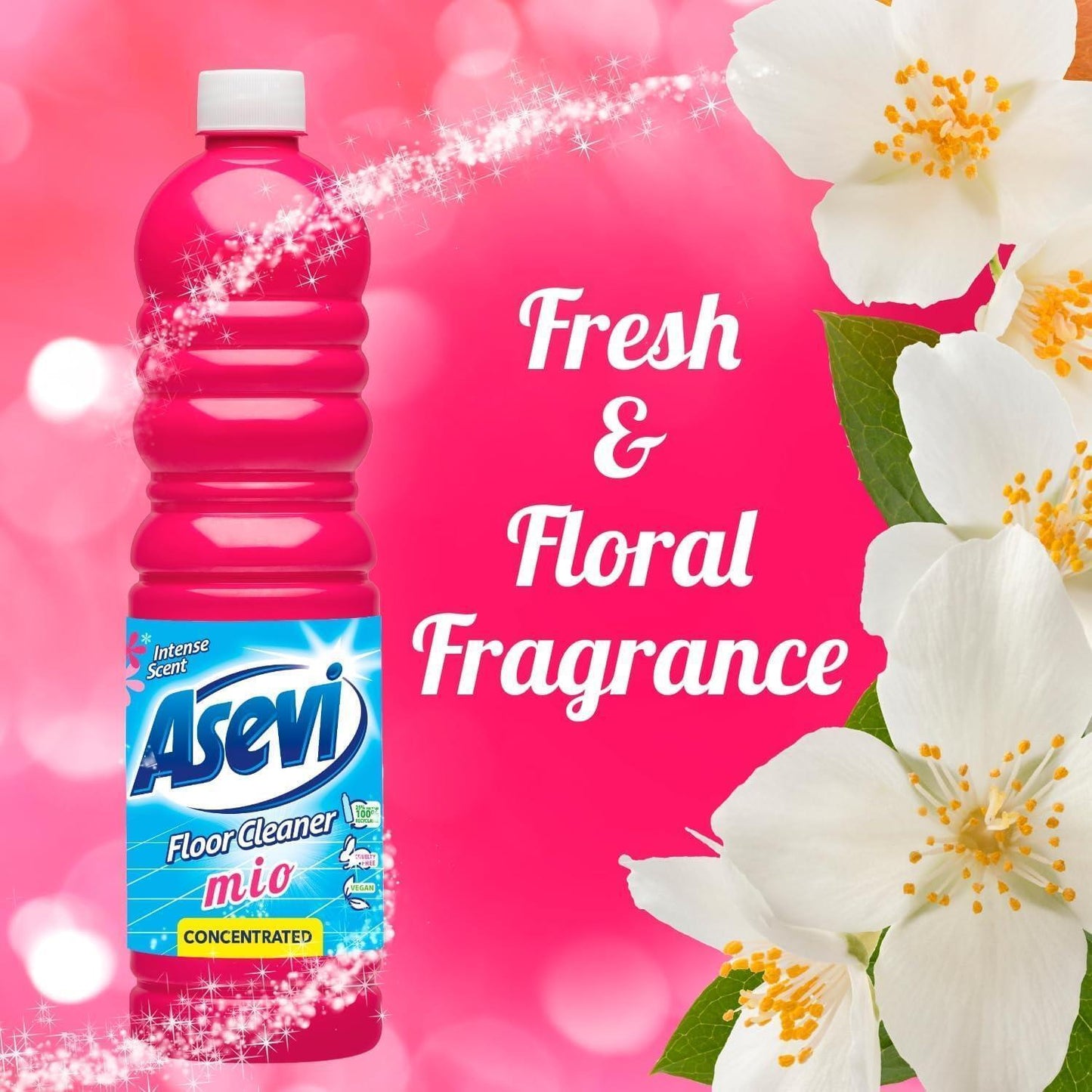 Asevi Floor Cleaner 7 Piece Spanish Cleaning Products Bundle, Concentrated Floor Cleaner Dirt Remover, Multi Surface Cleaner for Home Office Bathroom Toilet Kitchen Any Room, Fresh Scent 1L Each