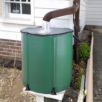 50L/100L/160L/200L Rainwater Collection Tanks, Portable Outdoor Water Tanks, Rainwater Collection System, Container Set with Filter Net and Overflow Device