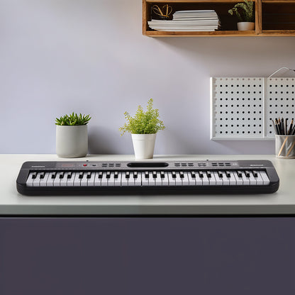 61-Key Multifunctional Portable Entertainment Keyboard Suitable for Beginners with Preset/60 Demo Songs 200 Tones 200 Rhythms Percussion Instruments Ideal Music Gift for Christmas Halloween Thanksgiving