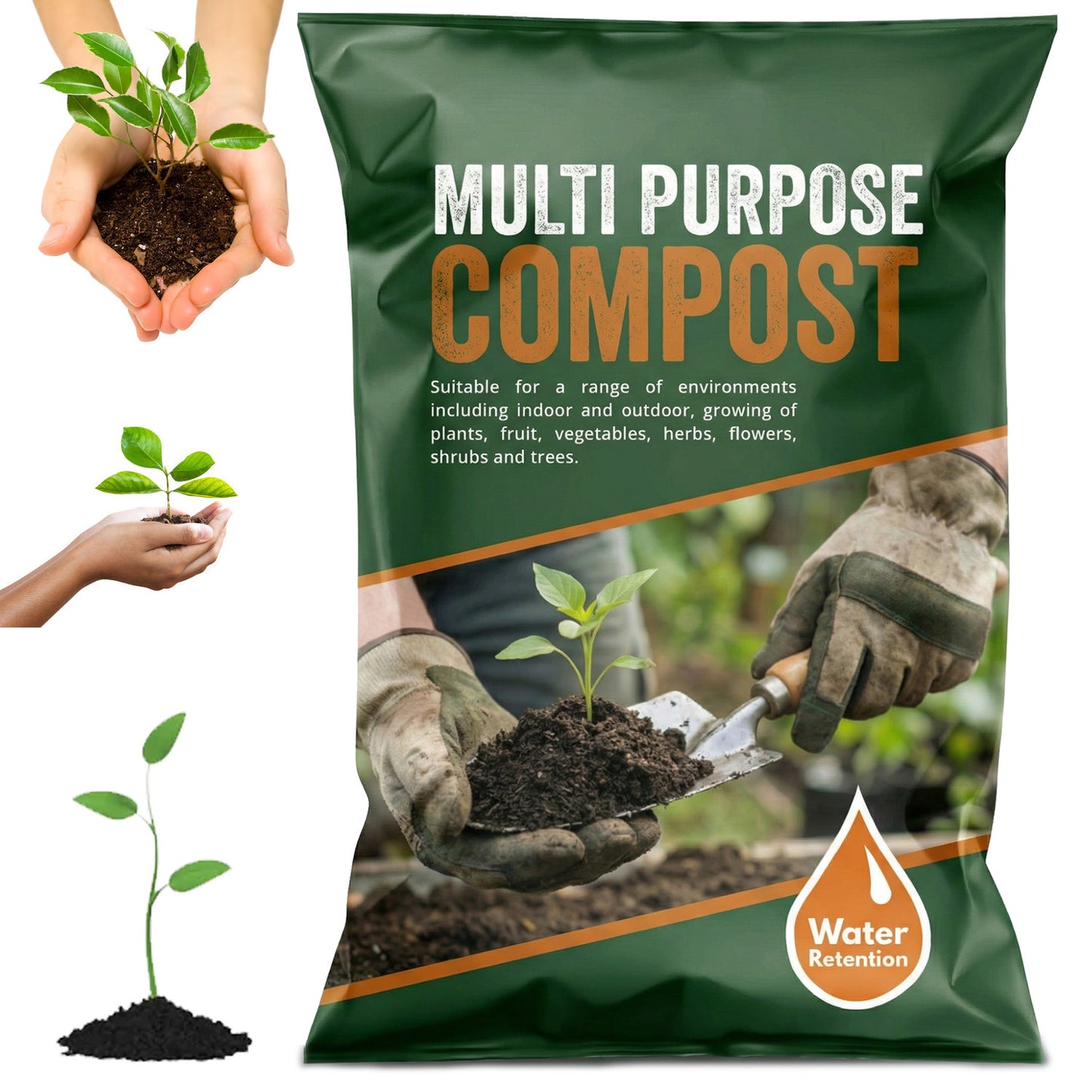 Multi-Purpose Compost Soil, Nutrient-Rich Gardening Solution For Flowers, Vegetables & Ornamental Plants