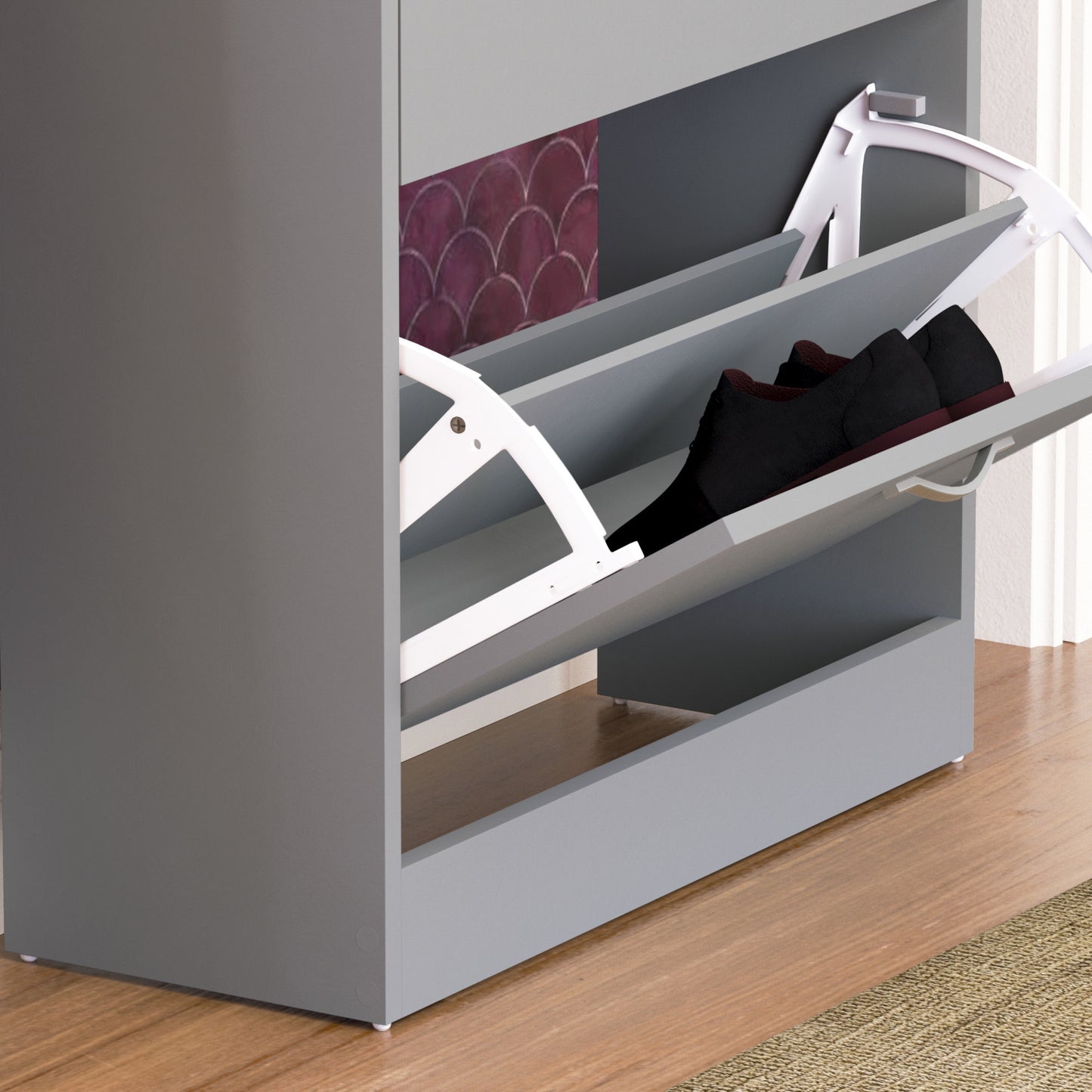 Vida Designs 3 Drawer Shoe Cabinet Shoe Rack Hallway Shoe Storage Cupboard