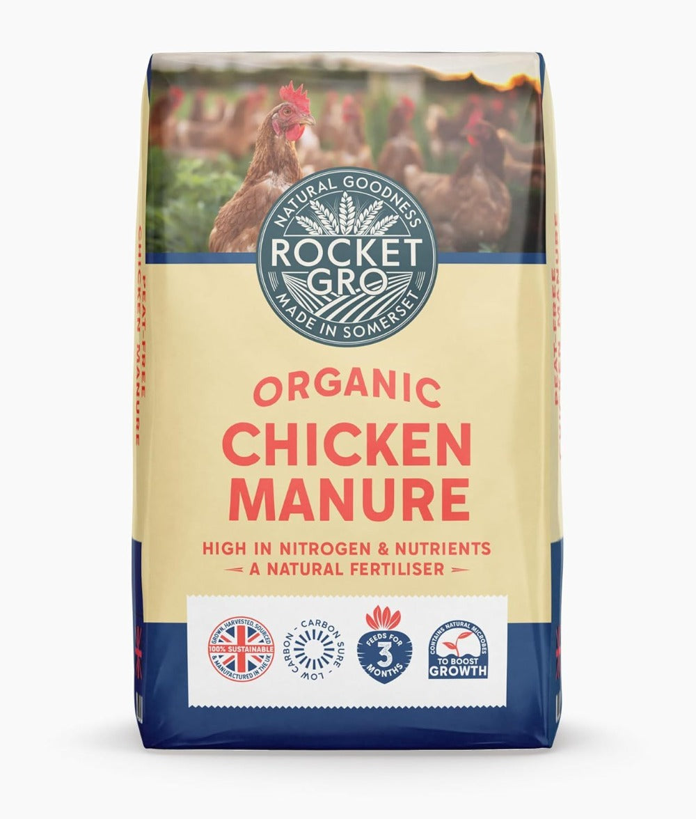 Composted Chicken Manure Soil Conditioner 20L Natural Organic Growing Medium for Garden Beds Borders Containers Vegetables Flowers Shrubs Allotment UK