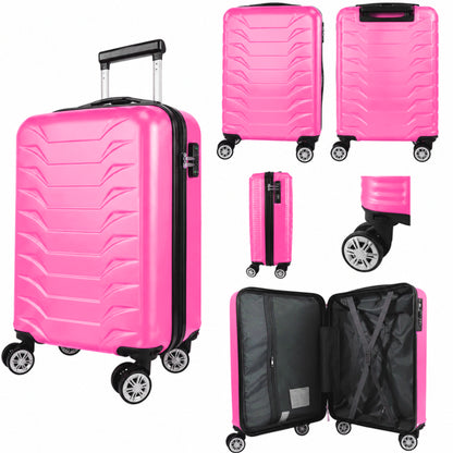 Direct Luggage Underseat Cabin Case 40 x 25 x 20 cm RyanAir Approved Size with Combination Lock and Detachable 360° Wheels T-HC-US-1627