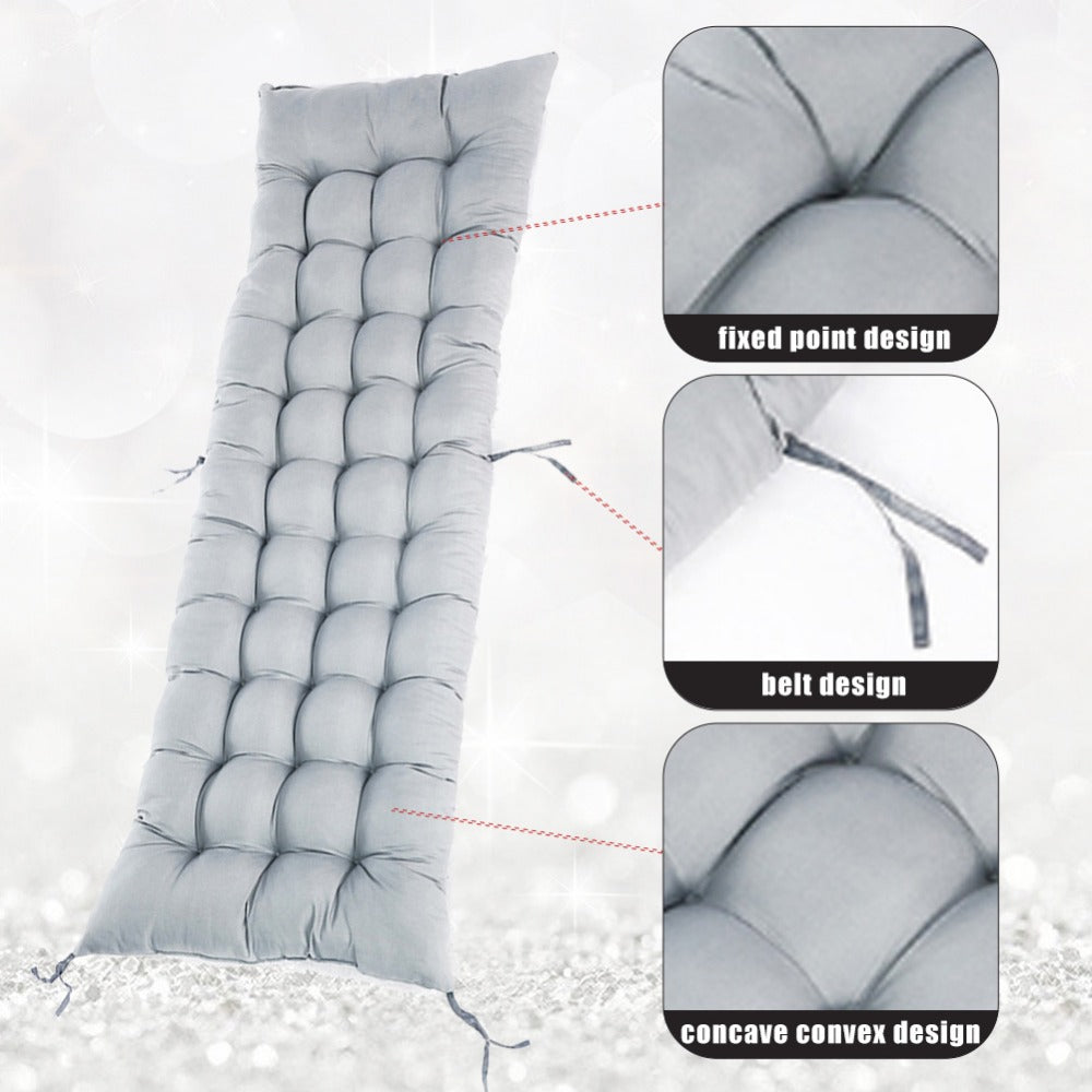 Lounge Chair Cushion 160x50cm Thick Comfortable Seat Pad for Sun Lounger Recliner Daybed Beach Chair – Machine Washable Non-Slip Indoor Outdoor Multiple Colours
