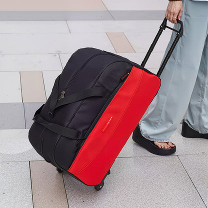 Large Capacity Rolling Travel Bag with Wheels, Lightweight Foldable Luggage Duffel for Weekend Getaways, Business Trips, and Airport Travel, Spacious Carry - on Tote for Packing Essentials