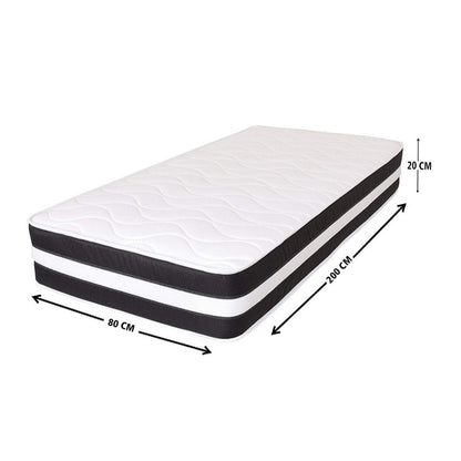 eXtreme comfort 3D Airlfow 8" Deep Micro Quilted Black and White Hybrid Mattress