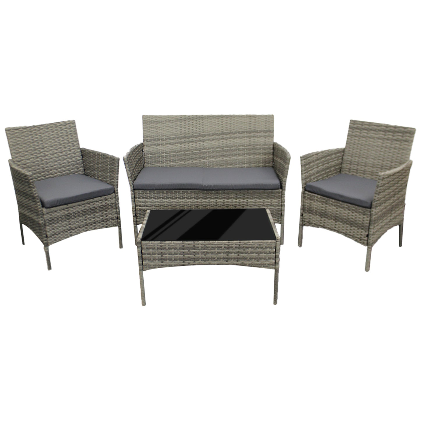 Garden Furniture Sofa Chairs Table Set Rattan Conservatory Outdoor Patio Seat Cushion With Single Armchairs With Coffee Table 6210-B Sofa