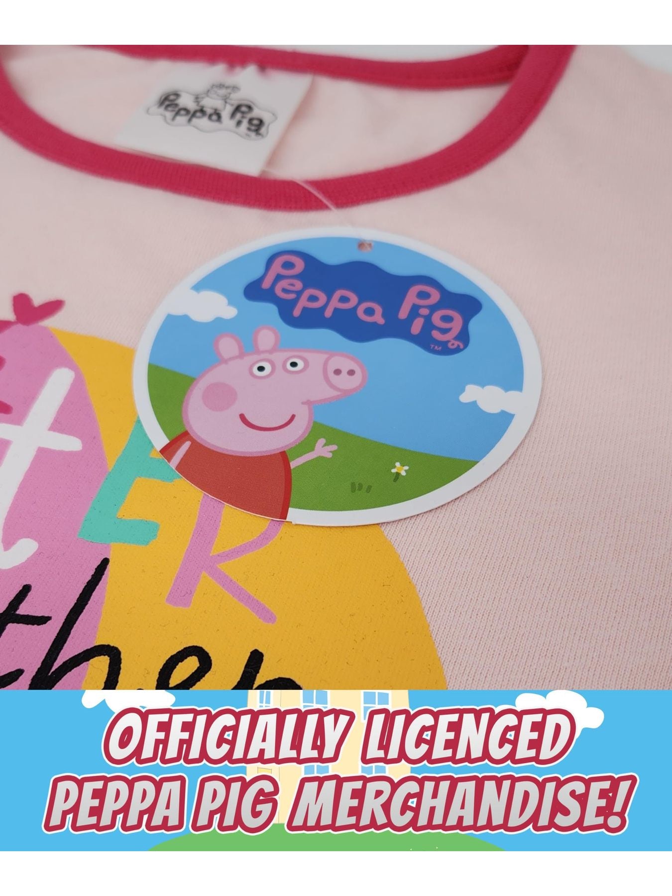 Peppa 100% Cotton Long Pyjama Set 18m-7yr, Stocking filler xmas gift
