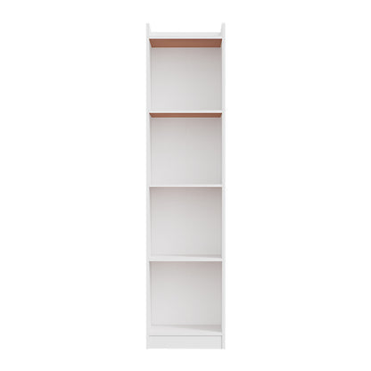 2/3/4 Layers Tall Storage Unit Small Bookcase Wooden Storage Cabinets Book Shelf, Modern White Wooden Bookcase – Tall & Skinny Bookshelf Cube Shelves Storage Unit for Living Room, Bedroom, Hallway, Office, Entrance