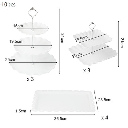 Cupcake Stand 2 & 3 Tier Cake Stand Appetiser Tray for Wedding Baby Shower Tea Party Birthday Celebration Dessert Display UK