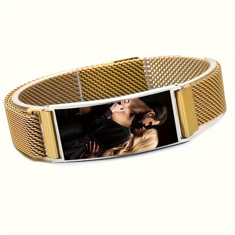Adjustable Couple Chain Bracelet Stainless Steel Link Bracelet Gift for Mom, Daughter, Best Friend, Birthday, Valentine's Day, Mother's Day, Easter, St. Patrick's Day, Nurses' Day, Pride Month, Independence Day, Ramadan, Wedding, Thanksgiving, Christmas,