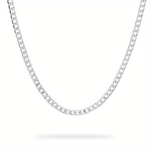 925 Sterling Silver 5mm Cuban Necklace, 20 Inches, 22 Inches, 24 Inches- Stylish And Durable Design- Perfect Anniversary And Birthday Gift for Men, Wives, Girlfriends, Mothers, DaughtersComes with A Beautiful Gift Box!