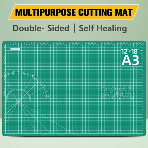 1pc Large A3 Double-Sided Self-Healing Cutting Mat with Self-Healing - Heavy-Duty Thick Table Mat Suitable for Drawing, Carving, DIY Crafts, Paper Cutting & Model Making - Ideal for Artists, Hobbyists & Professional Workshops