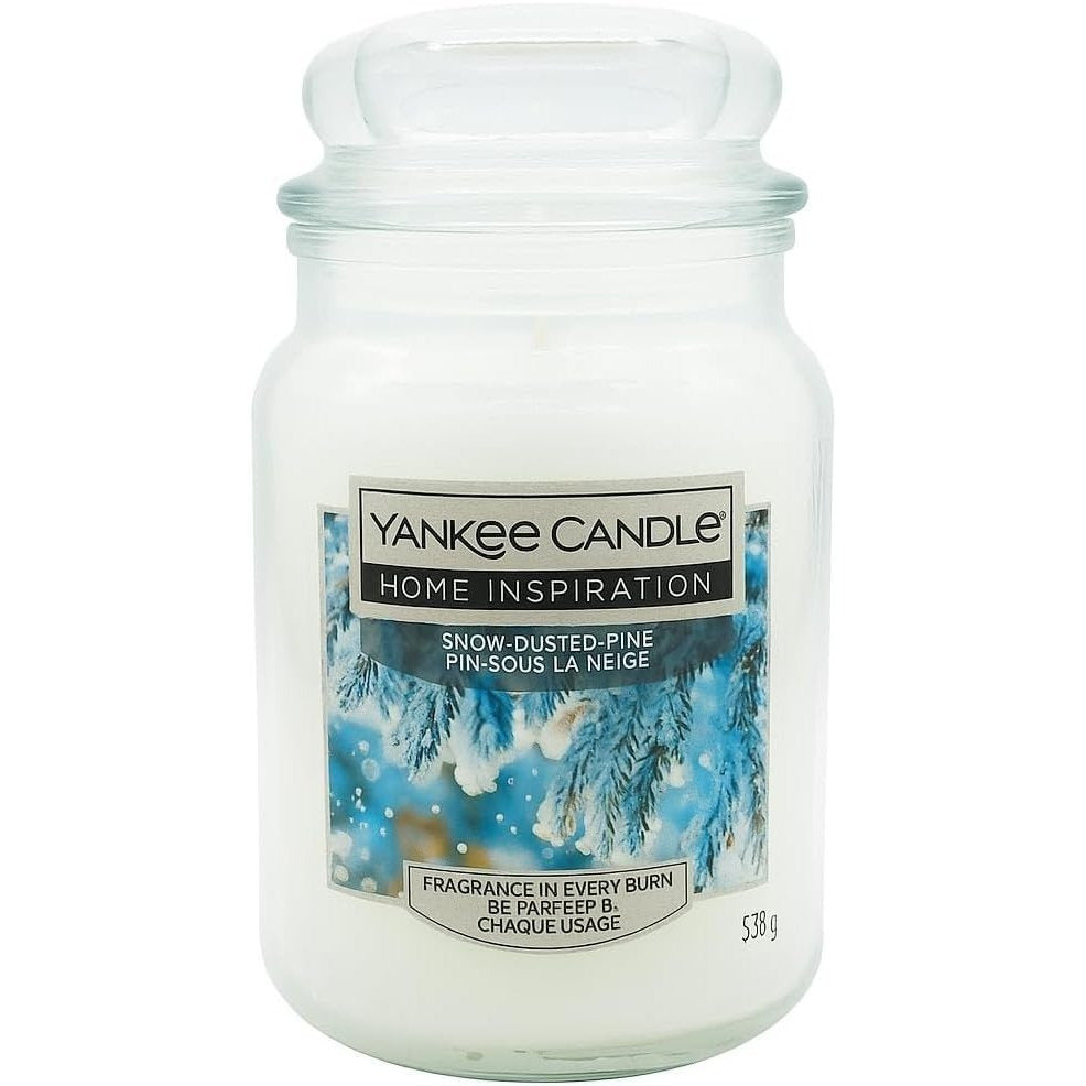 Yankee Candle Home Inspiration Snow Dusted Pine Scented Candle, 538g