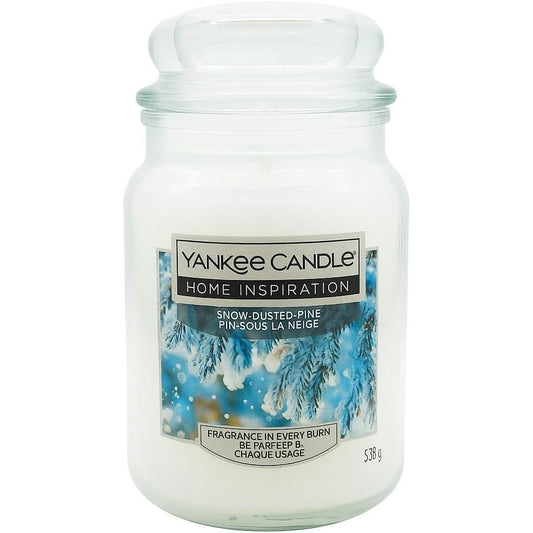 Yankee Candle Home Inspiration Snow Dusted Pine Scented Candle, 538g