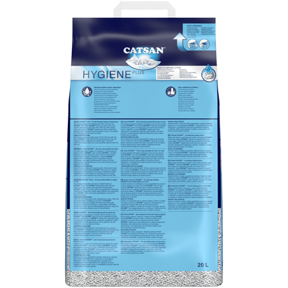 60L Catsan Hygiene Non Clumping Cat Litter 60 Litres Odour Control Kitten Litter (3 x 20L)