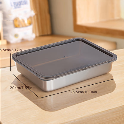 6/3pcs Stainless Steel Food Storage Containers Leak-Proof, Stackable, Space-Saving - Heavy-Duty Stainless Steel Construction, Airtight Lid for Freshness - Ideal for Meal Prep, Fruits, Meats, Veggies, Leftovers, Fridge, Freezer, Pantry