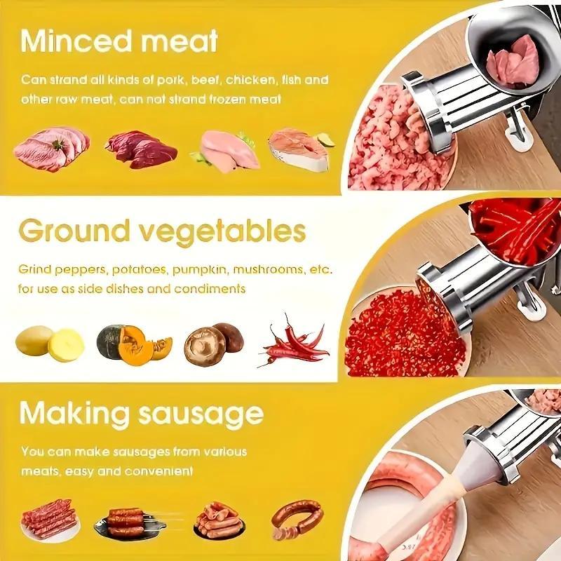 Six-in-One Manual Meat Grinder and Sausage Maker