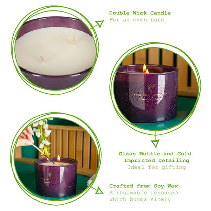 Nicola Spring Scented Candle - 130g/350g - Natural Soy Wax Candles Relaxing Fragrance Gift Set Aromatherapy Candle