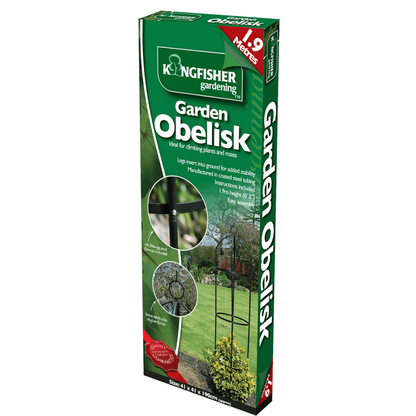Garden Obelisk | Made From Coated Steel Tubing with Easy Assembly | Stylish And Modern Design | Ideal For Climbing Plants, Roses, Shrubs, Trees and Perfect for Decoration | Pointed Feet For Stability