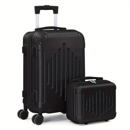 2-Piece Hard Shell Spinner Suitcase Set 20" & 12" – Lightweight Portable Travel Luggage with 360° Spinner Wheels, Cabin & Personal Item Size | Free UK Delivery