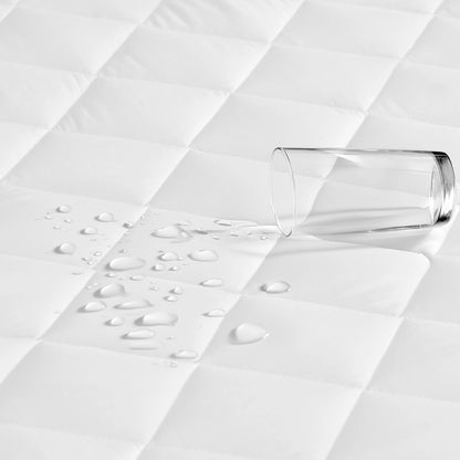 4B Quilted Waterproof Mattress Protector Extra Deep 30cm with Quilted Top Layer and All-Around Elastic, Designed for Stable Mattress Fit and Easy Maintenance, Suitable for Home Use, Guest Rooms and Let Properties, Available in Single Small Double 4FT Doub